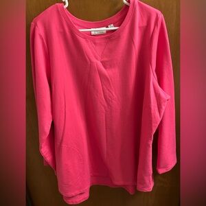 D & co Active. Size 1X Pink Sweatshirt